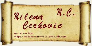 Milena Čerković vizit kartica